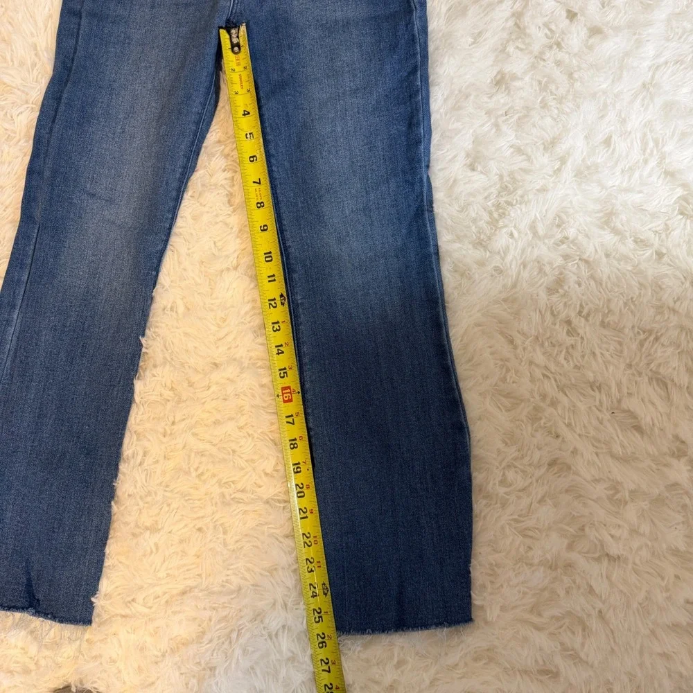 Just Black Denim Jeans Women 26 Blue‎ Raw Hem High Rise Straight Leg